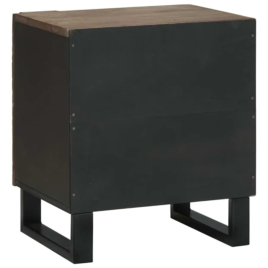 Table de chevet 2 pcs Noyer 40 x 33 x 46 cm Bois d'ingénierie - 7