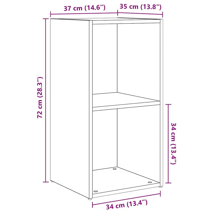 Ensemble meuble TV 2 pcs Chêne artisanal 37 x 35 x 72 cm - 11