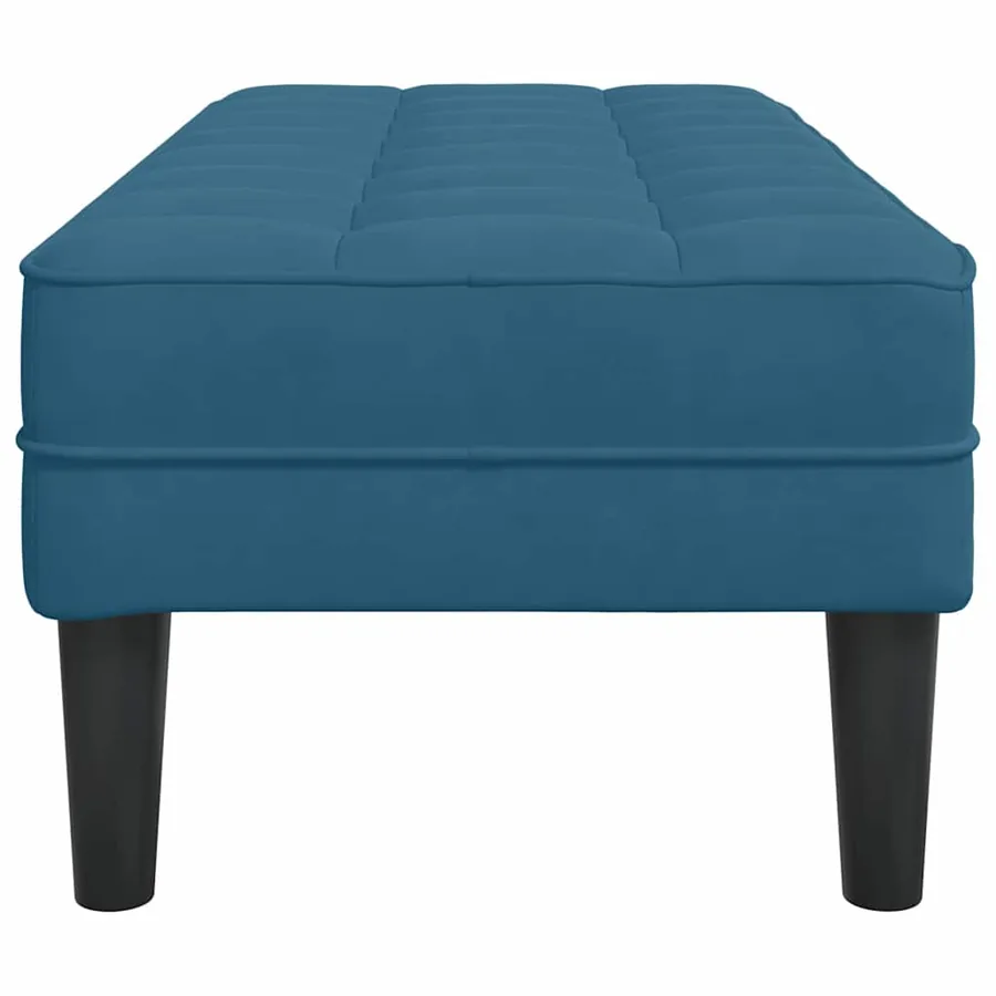 banc avec coussin Bleu 113 x 57 x 39 cm Velours - 5
