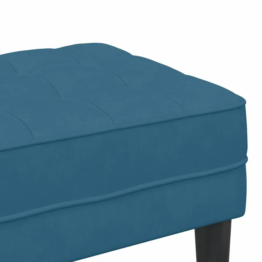 banc avec coussin Bleu 113 x 57 x 39 cm Velours - 7
