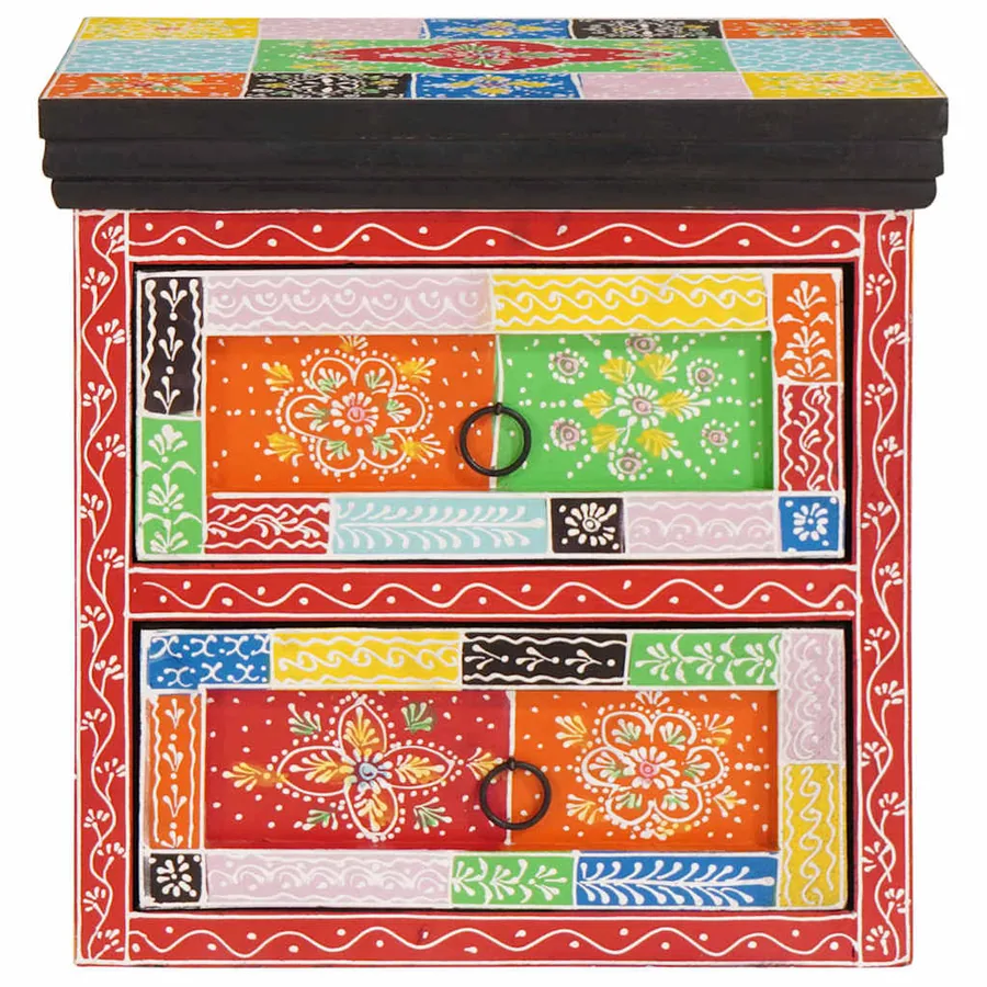 Cabinet de chevet avec tiroir Multicolore 40 x 30 x 40 cm - 2