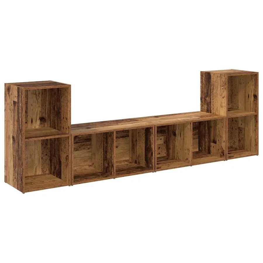 Ensemble meuble TV 4 pcs Bois Ancien 37 x 37 x 72 cm - 2