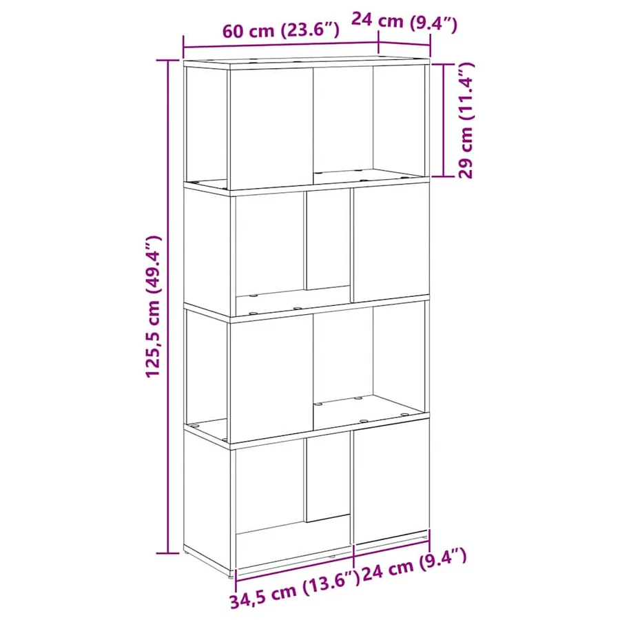 Ensemble meuble TV Noir 60 x 24 x 125,5 cm Bois d'ingénierie - 11