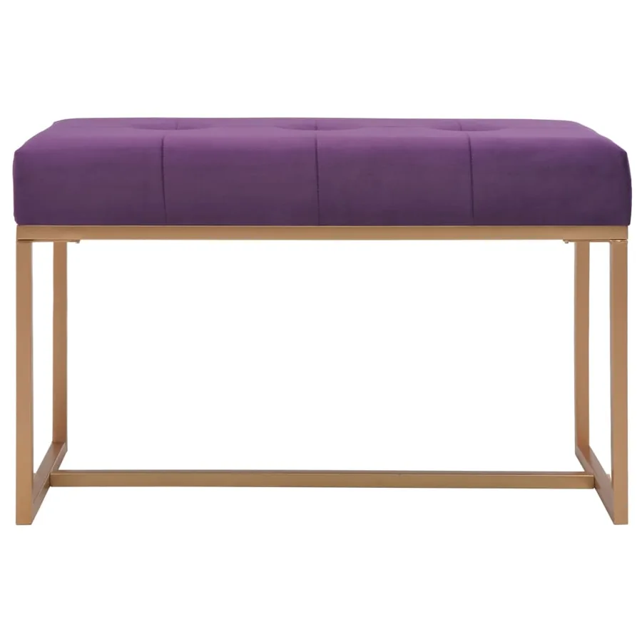 Banc 80 cm Violet Velours - 2