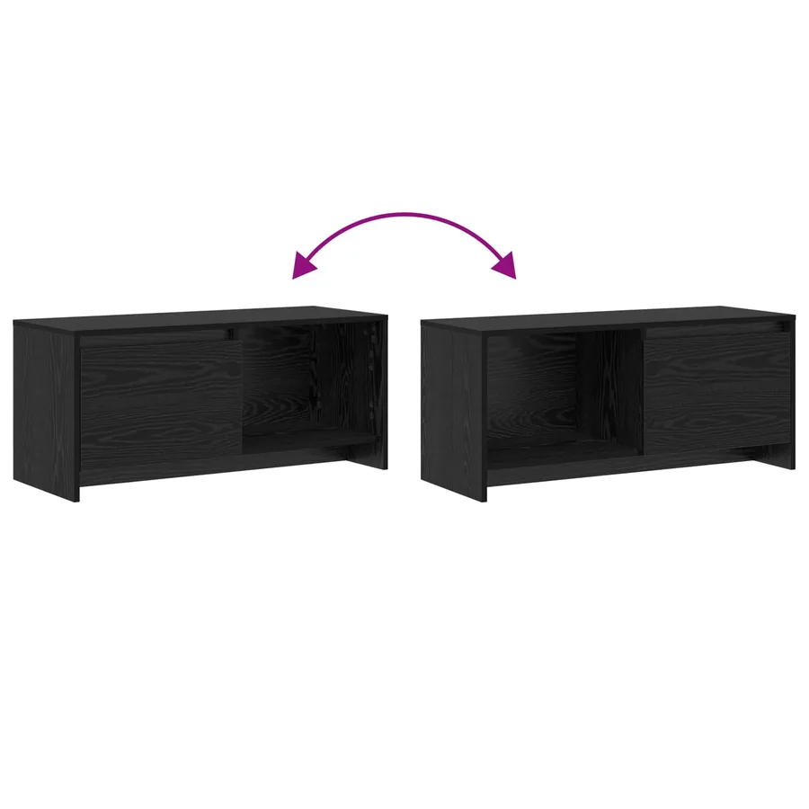 Ensemble meuble TV Chêne noir 90 x 35 x 40 cm Bois d'ingénierie - 11