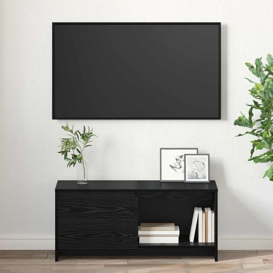 Ensemble meuble TV Chêne noir 90 x 35 x 40 cm Bois d'ingénierie - 4