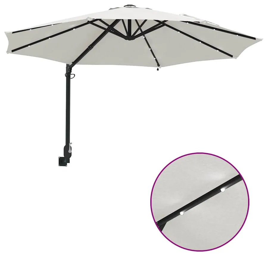 Parasol de jardin Sable 248 x 248 x 148 cm Polyester et Acier - 10