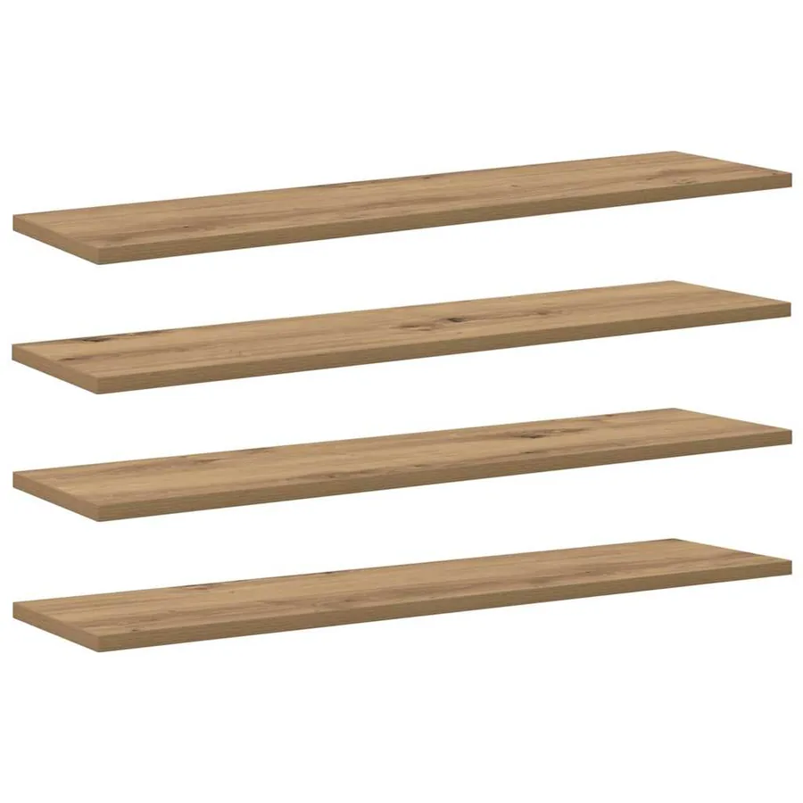 Étagère à livres 3 niveaux 4 pcs 80 x 20 x 1,5 cm Marron - 2