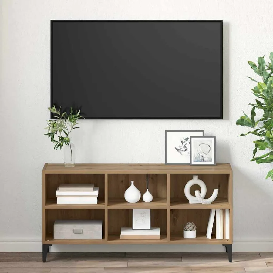 Ensemble meuble TV 103,5 x 30 x 50 cm Marron Bois d’ingénierie - 4
