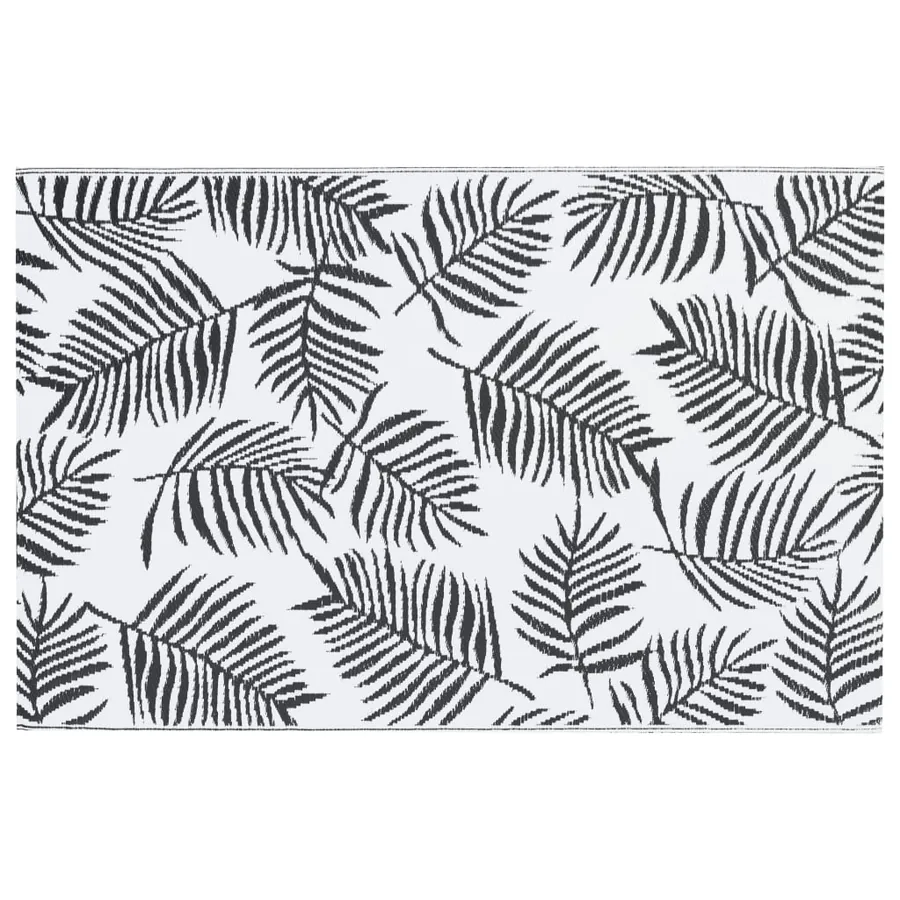 Tapis d'extérieur ARAKIL Blanc et noir 120x180 cm PP - 3