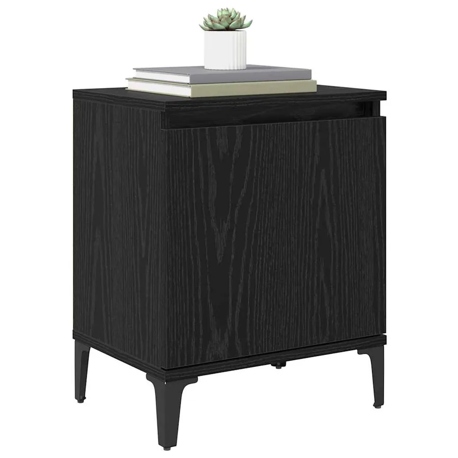 Cabinet de chevet Chêne noir 40 x 30 x 50 cm Bois d'ingénierie - 3