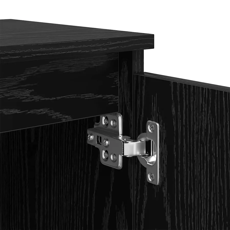Cabinet de chevet Chêne noir 40 x 30 x 50 cm Bois d'ingénierie - 8