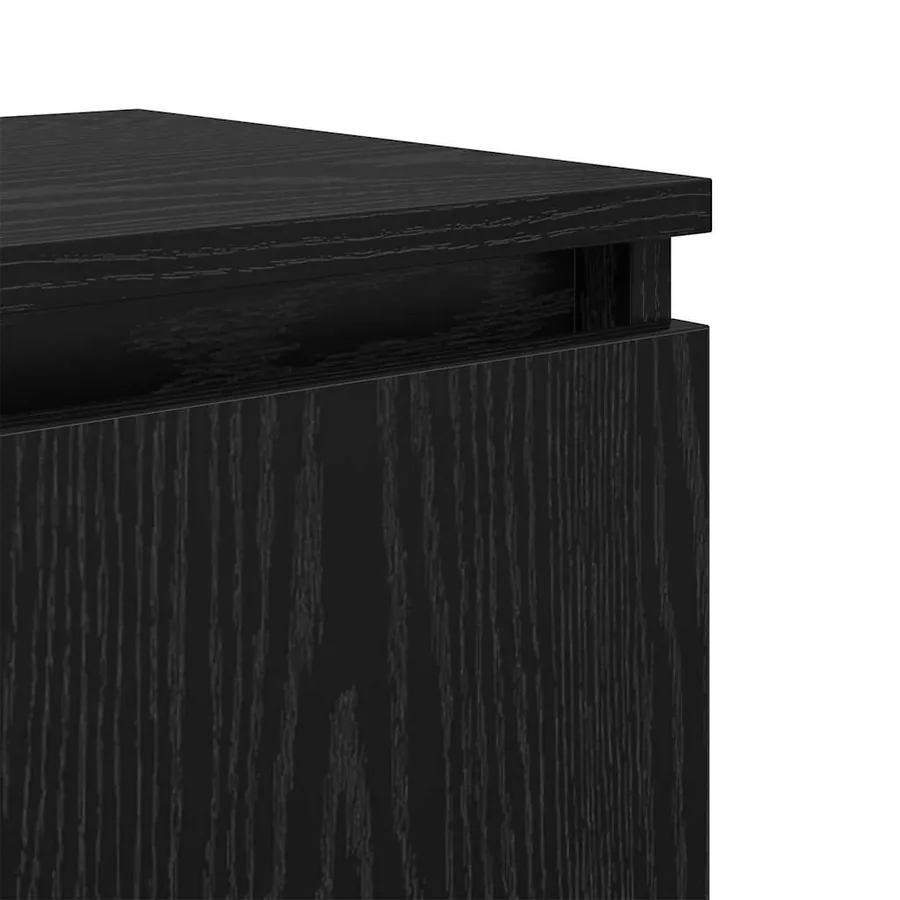 Cabinet de chevet Chêne noir 40 x 30 x 50 cm Bois d'ingénierie - 9