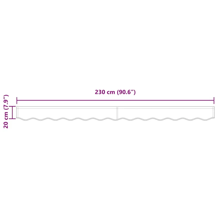 Remplacement de lambrequin Jaune et blanc 2,5 m Polyester - 8