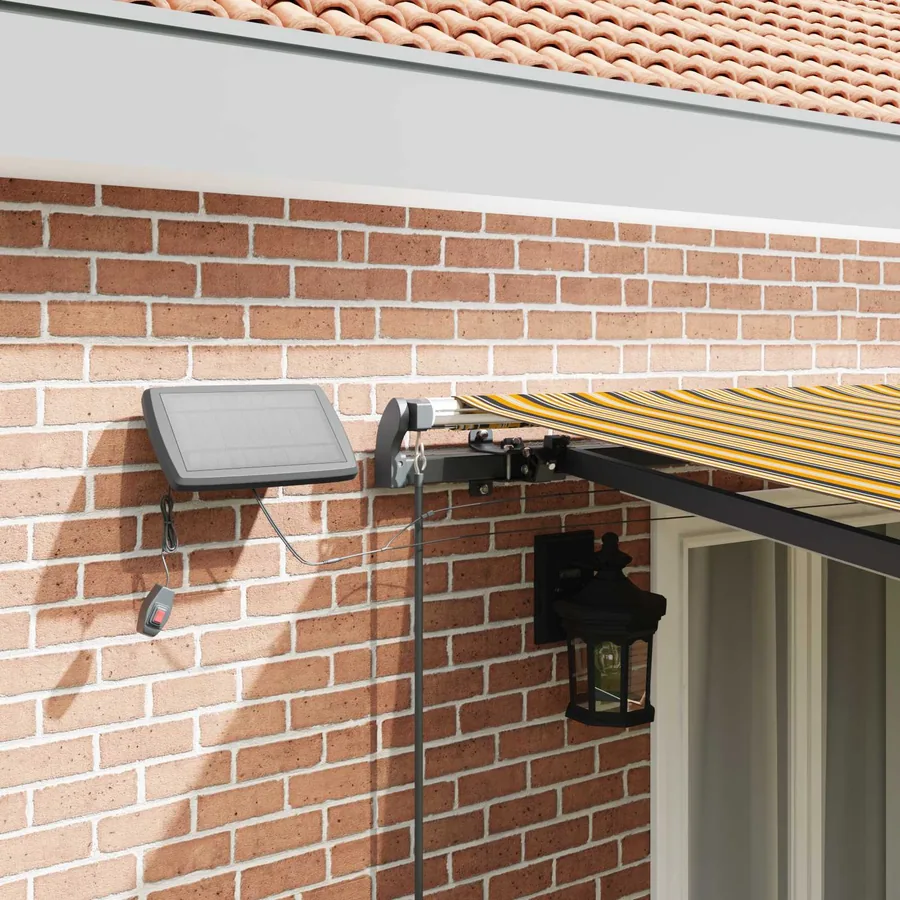 Auvent rétractable Multicolore 500 × 300 cm Tissu et Aluminium - 4