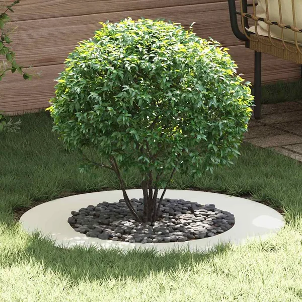 adapté pour anneau d'arbre plat Blanc Ø50/80 cm Acier