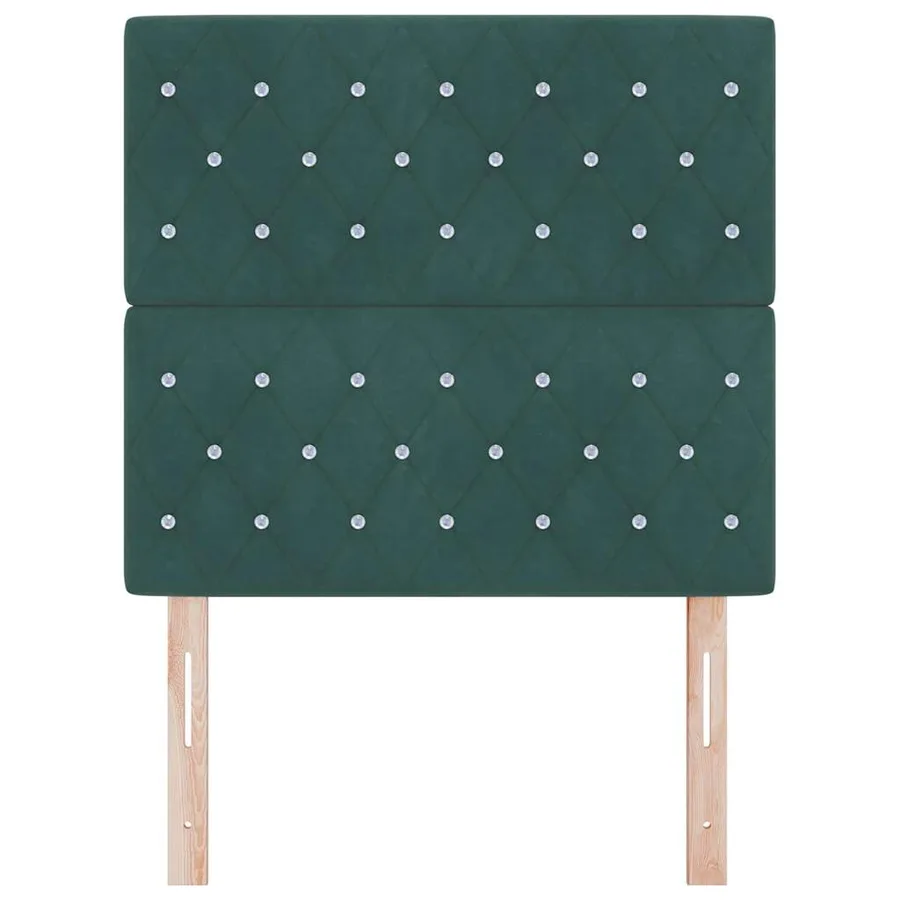 Tête de lit LED avec bandes LED Vert foncé 100 cm Velours - 5