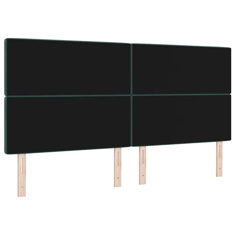 Tête de lit LED avec bandes LED Vert foncé 200 cm Velours - 7