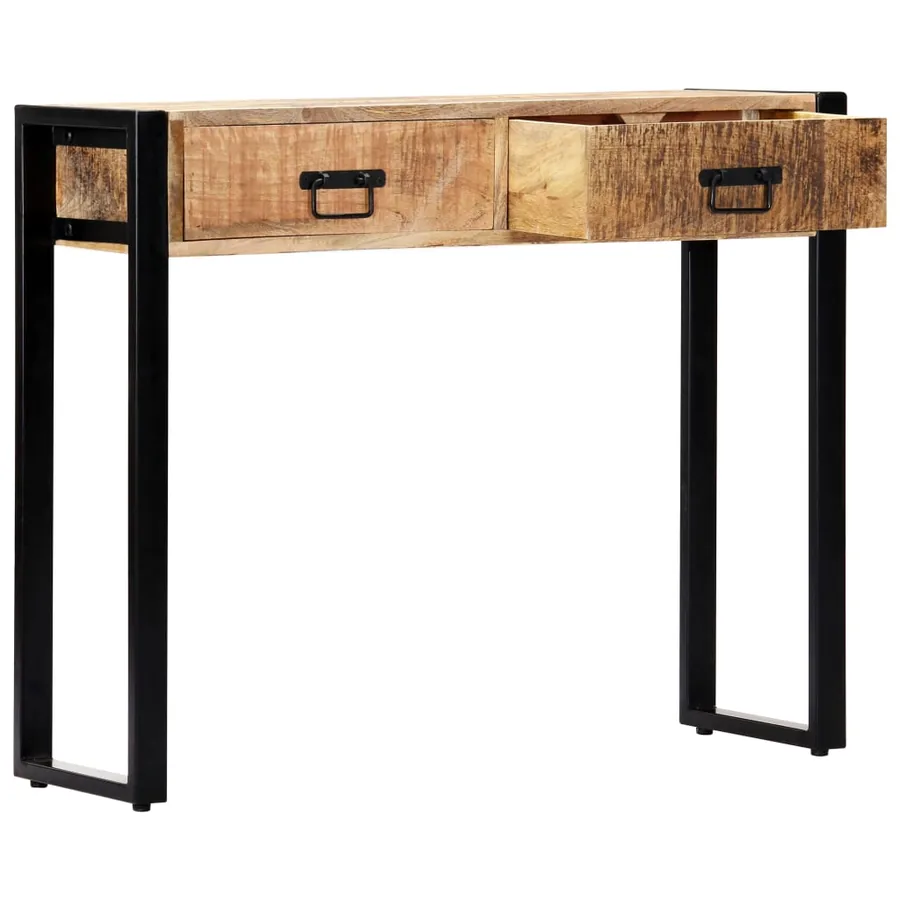 Table console 90 x 30 x 75 cm Bois de manguier massif - 4