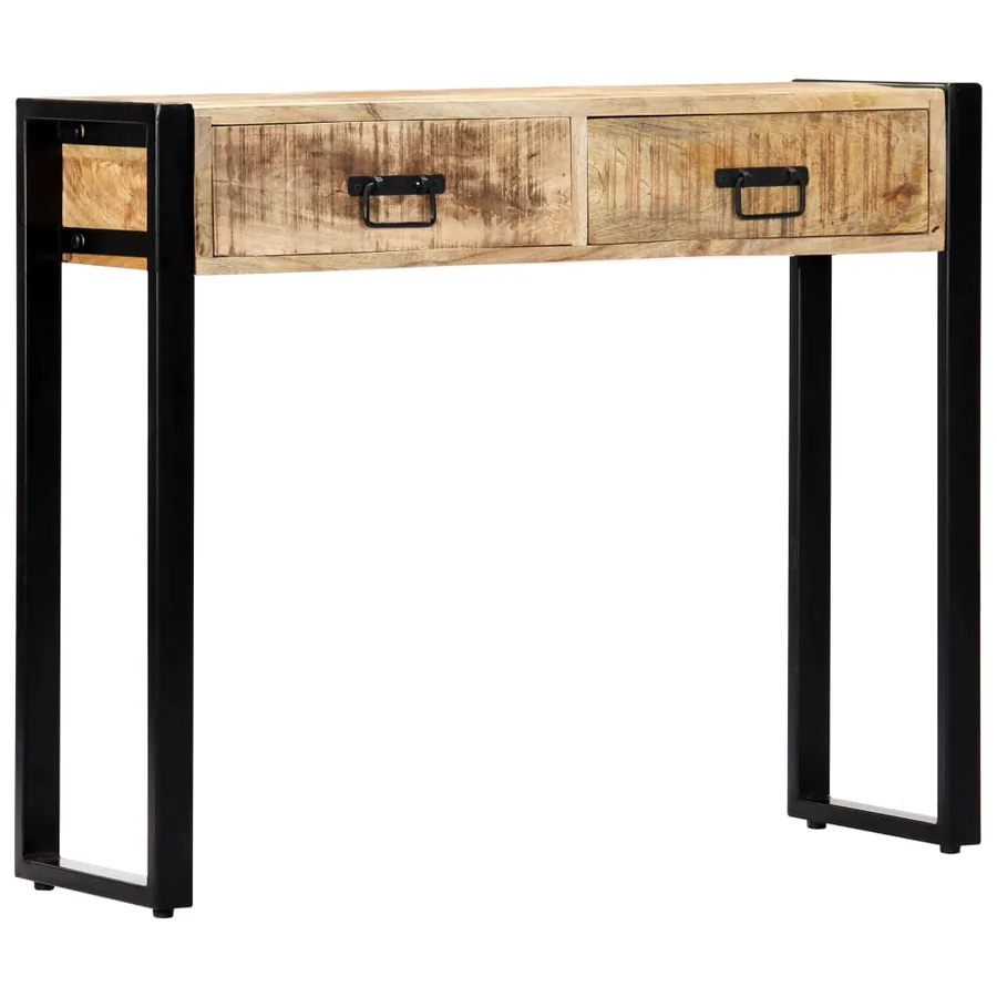 Table console 90 x 30 x 75 cm Bois de manguier massif - 8