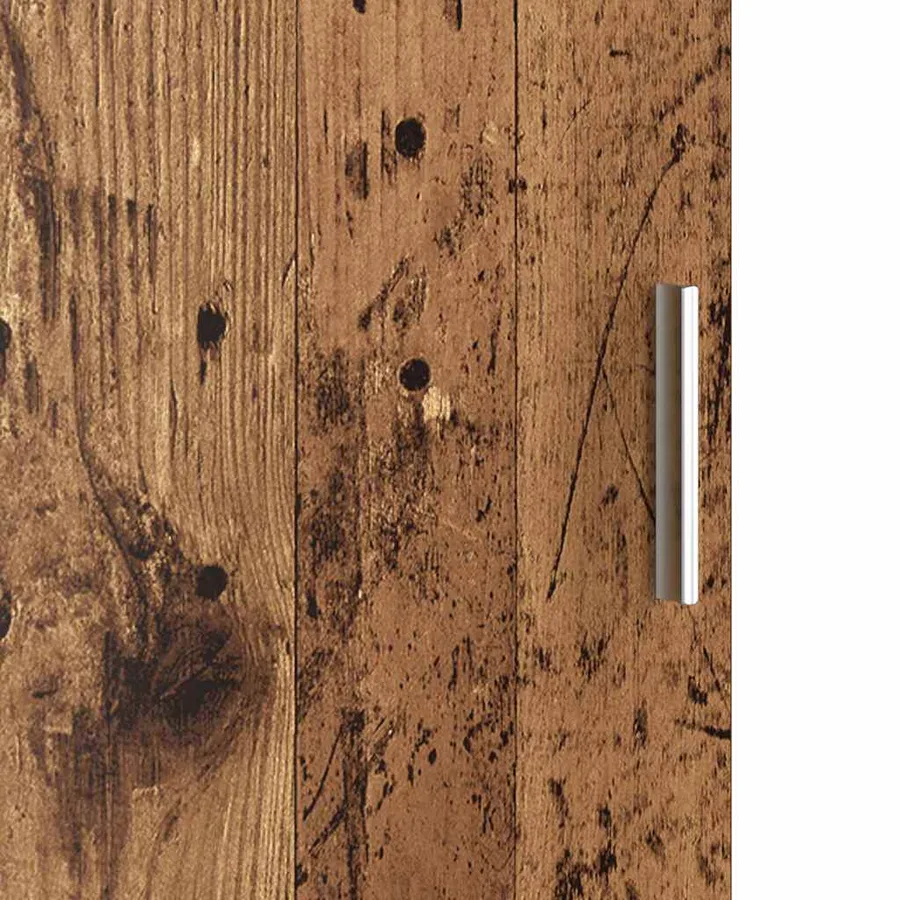 Haut Armoire Bois ancien 35 x 39 x 168 cm - 9