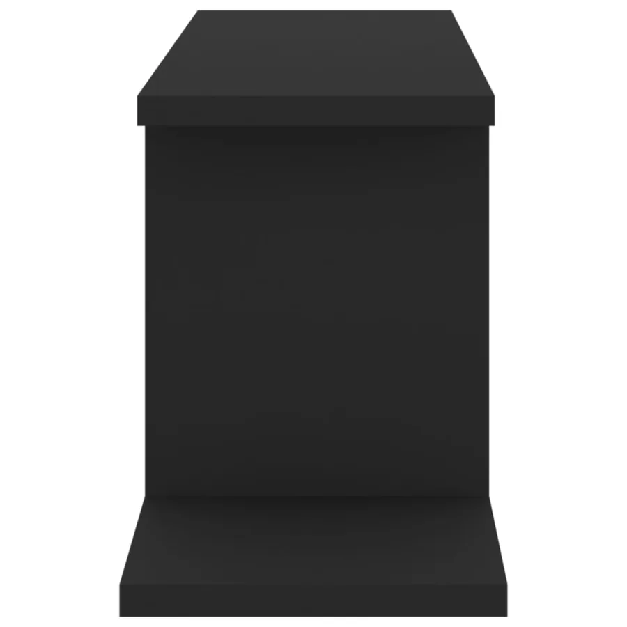 Étagère TV murale Noir 125x18x23 cm Bois d’ingénierie - 6