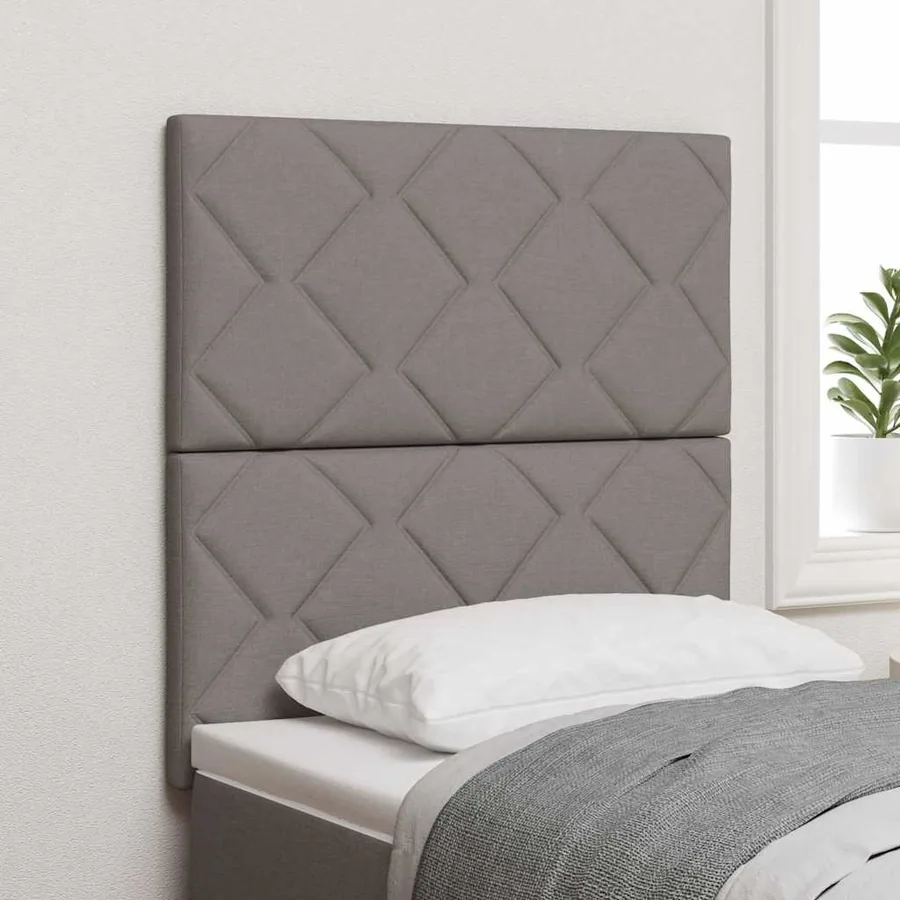 Tête de lit LED Taupe 80 cm tissu