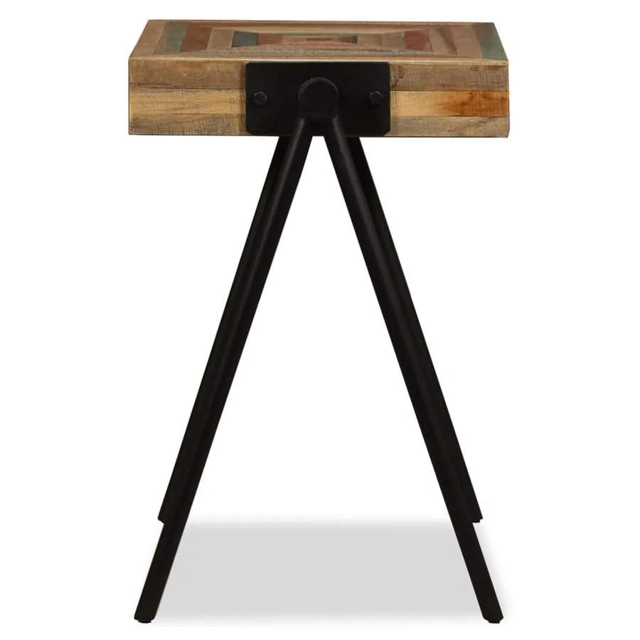 Table d'appoint Teck massif de récupération - 5