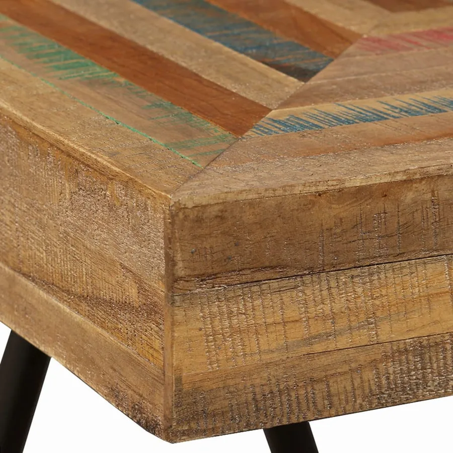Table d'appoint Teck massif de récupération - 8