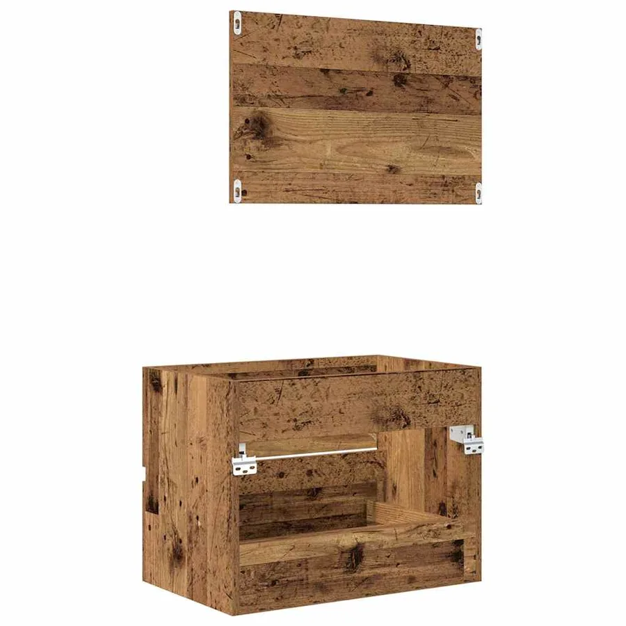 Ensemble de mobilier de salle de bain 2 pcs Bois Ancien - 10