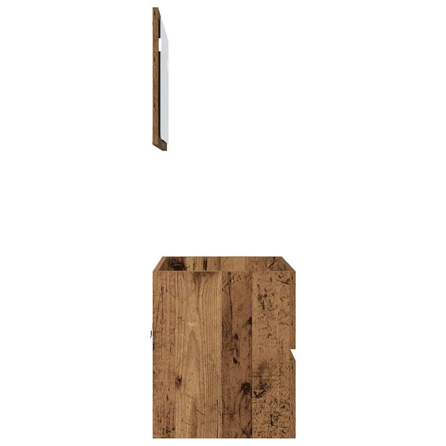 Ensemble de mobilier de salle de bain 2 pcs Bois Ancien - 9