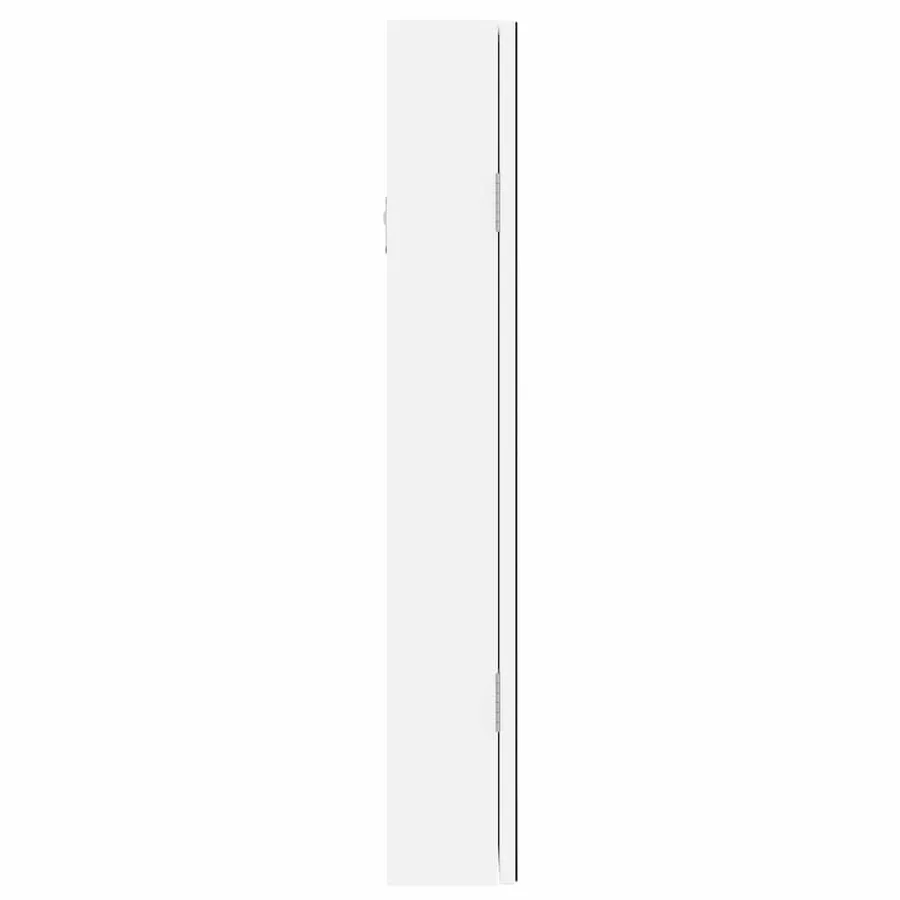 Armoire à bijoux avec miroir et éclairage LED mural blanc - 5