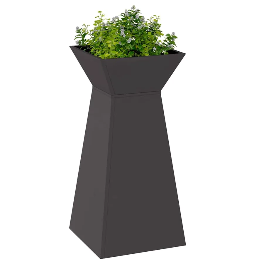 Jardinière à pilier 2 pc Noir 35 x 35 x 73 cm - 3
