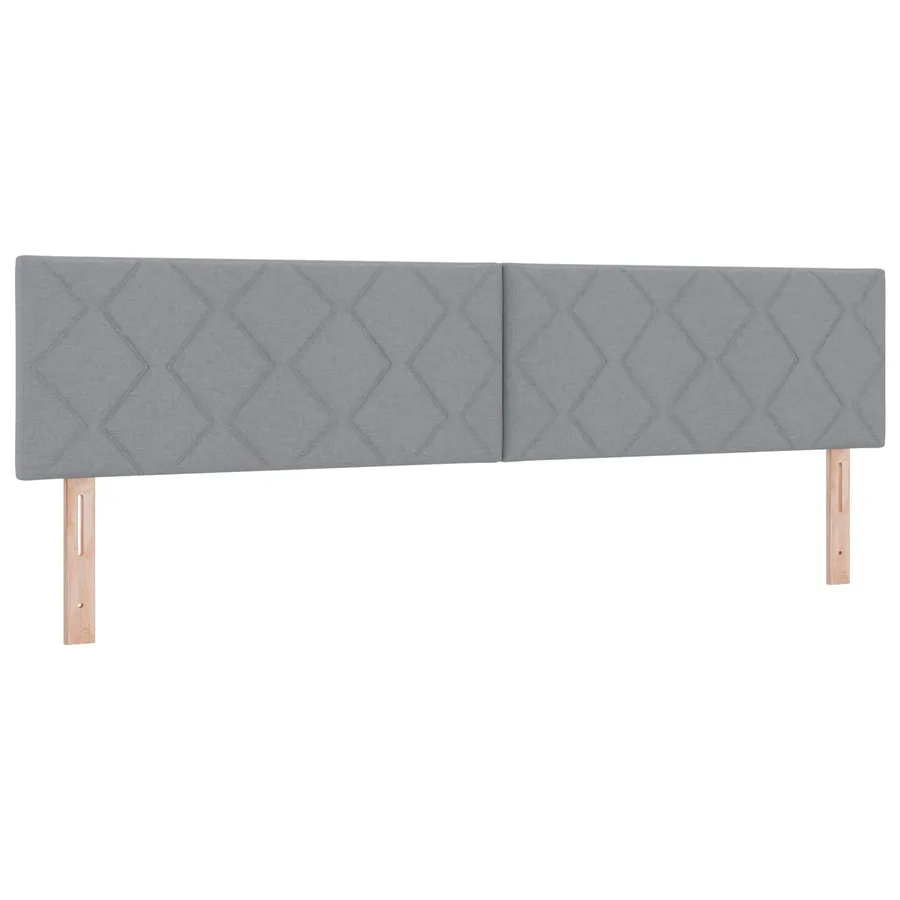 Tête de lit LED Gris clair 200 cm tissu - 2
