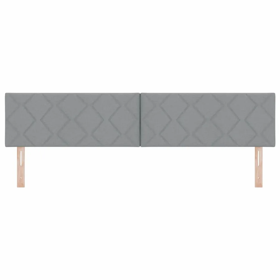 Tête de lit LED Gris clair 200 cm tissu - 5