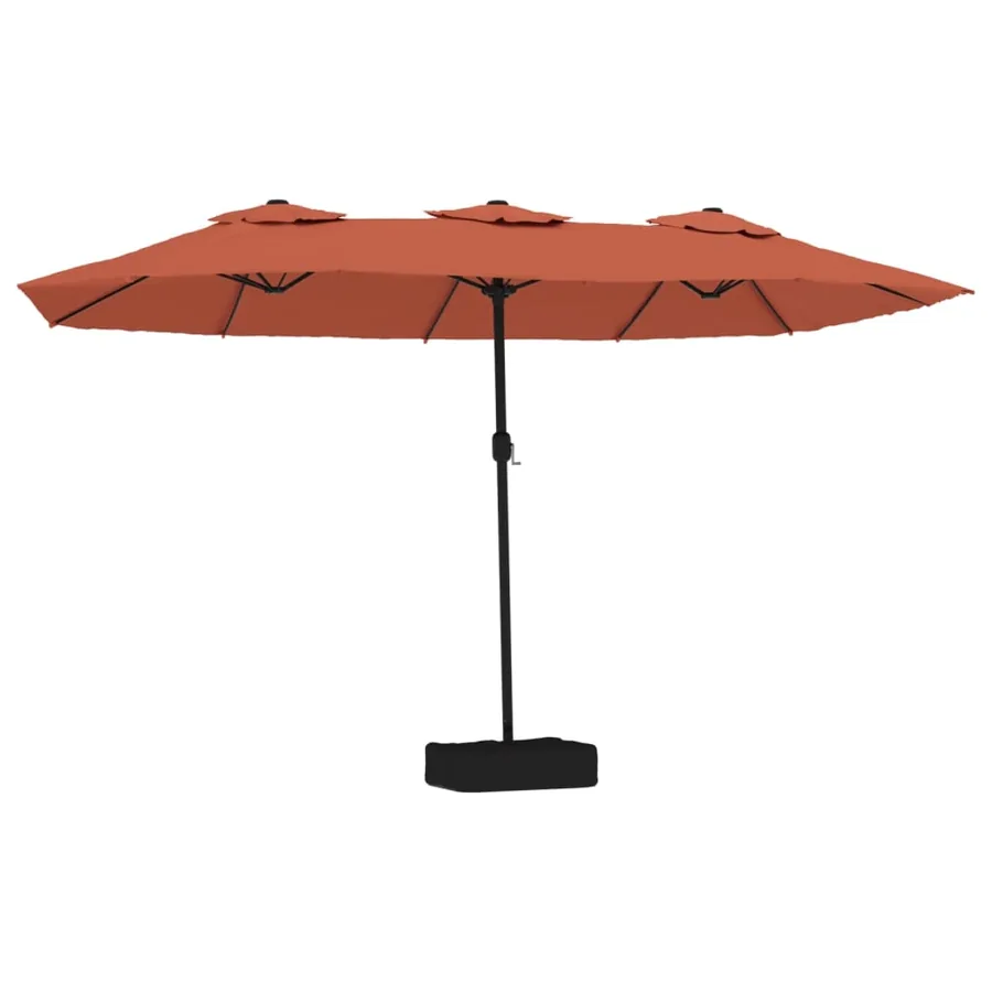 Parasol de jardin à double tête terre cuite 449x265 cm - 2