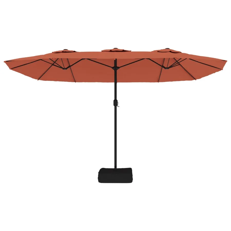Parasol de jardin à double tête terre cuite 449x265 cm - 4