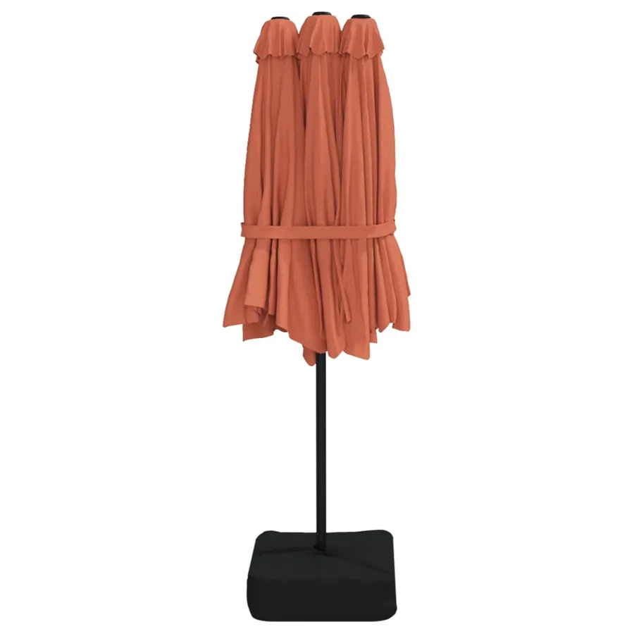Parasol de jardin à double tête terre cuite 449x265 cm - 5