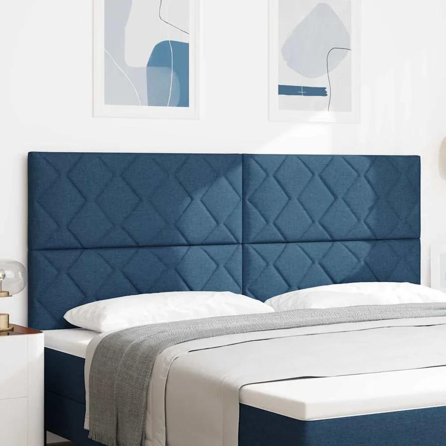 Tête de lit Bleu 200 cm tissu