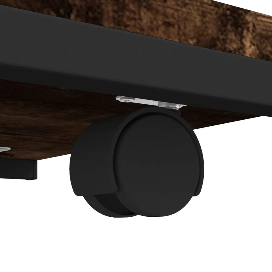 Table d'appoint à roues Chêne fumé 50x35x55,5 cm - 7