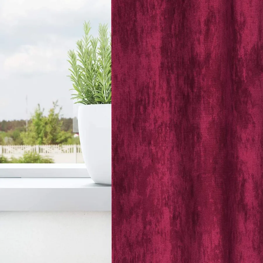 Rideaux en velours 2 pcs Bordeaux 140 x 140 cm Velours - 3
