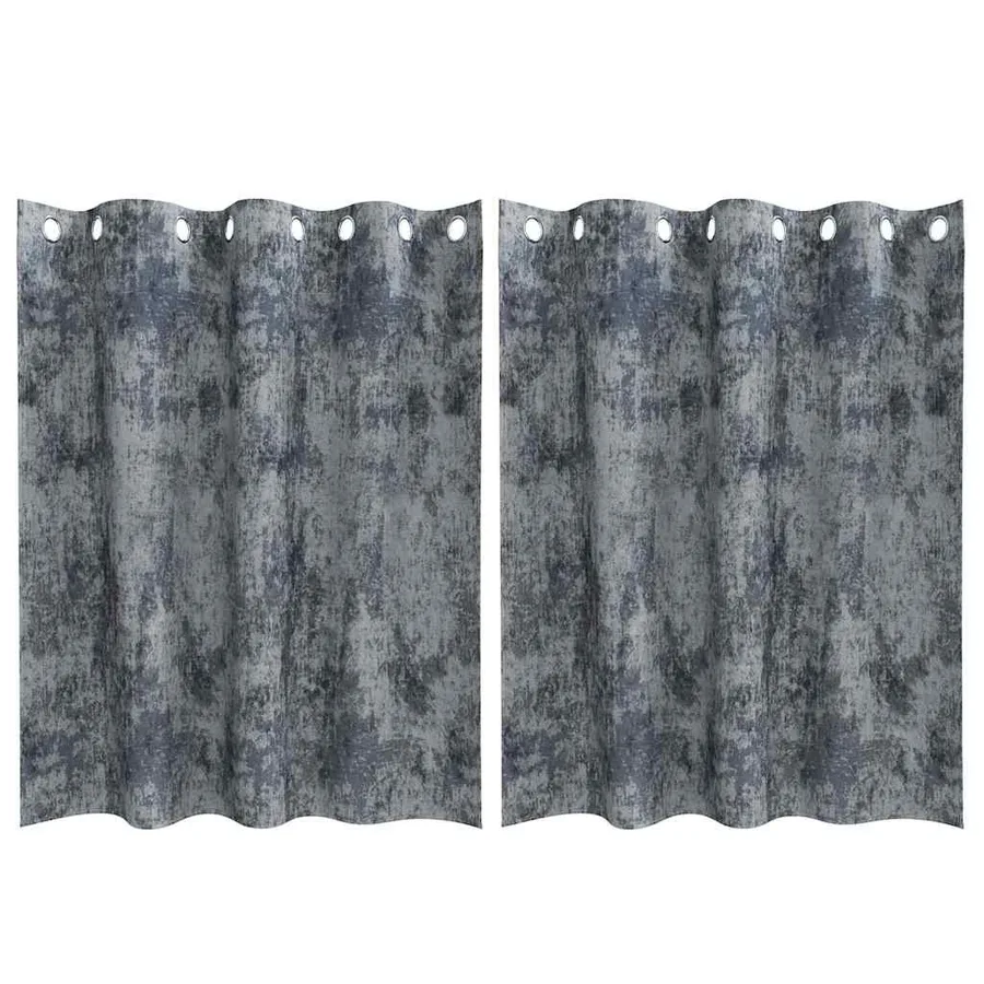 Rideaux en velours 2 pcs Gris Argenté 140 x 140 cm Velours - 2