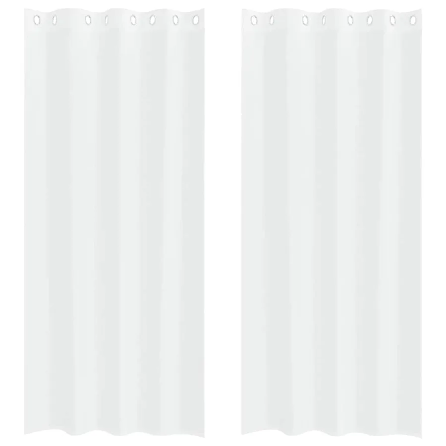 Rideau en Voile 2 pcs Blanc 245 x 140 cm Polyester - 2