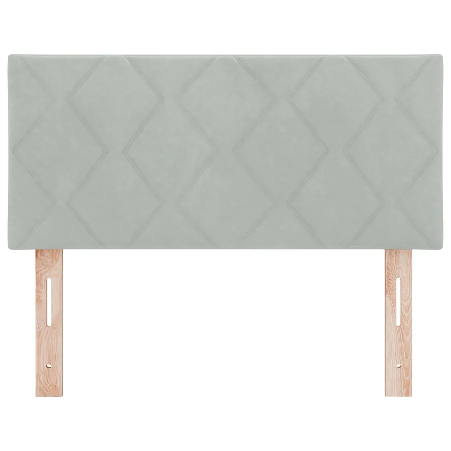 Tête de lit LED Gris clair 90 cm Velours - 3