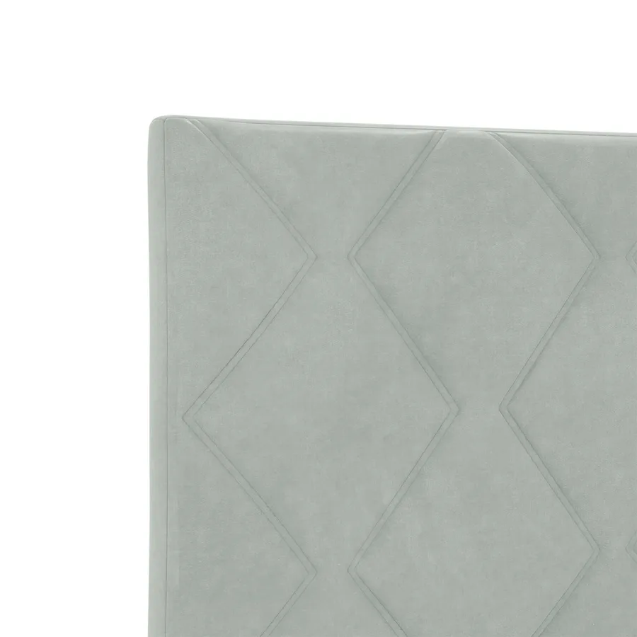 Tête de lit LED Gris clair 90 cm Velours - 9
