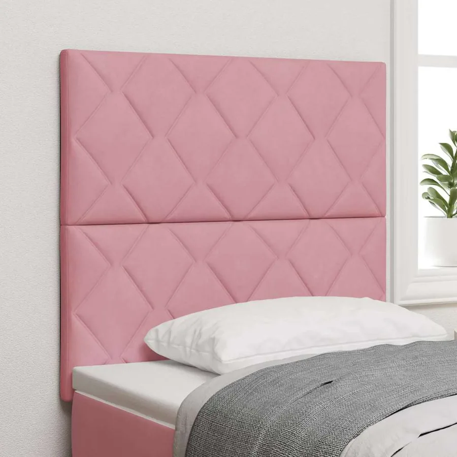 Tête de lit LED Rose 90 cm Velours