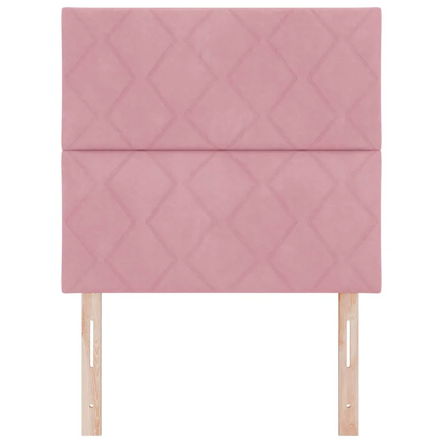 Tête de lit LED Rose 90 cm Velours - 5