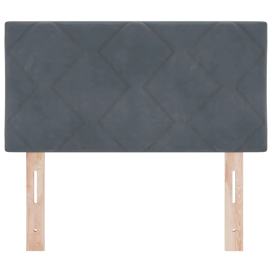 Tête de lit Gris foncé 80 cm Velours - 5