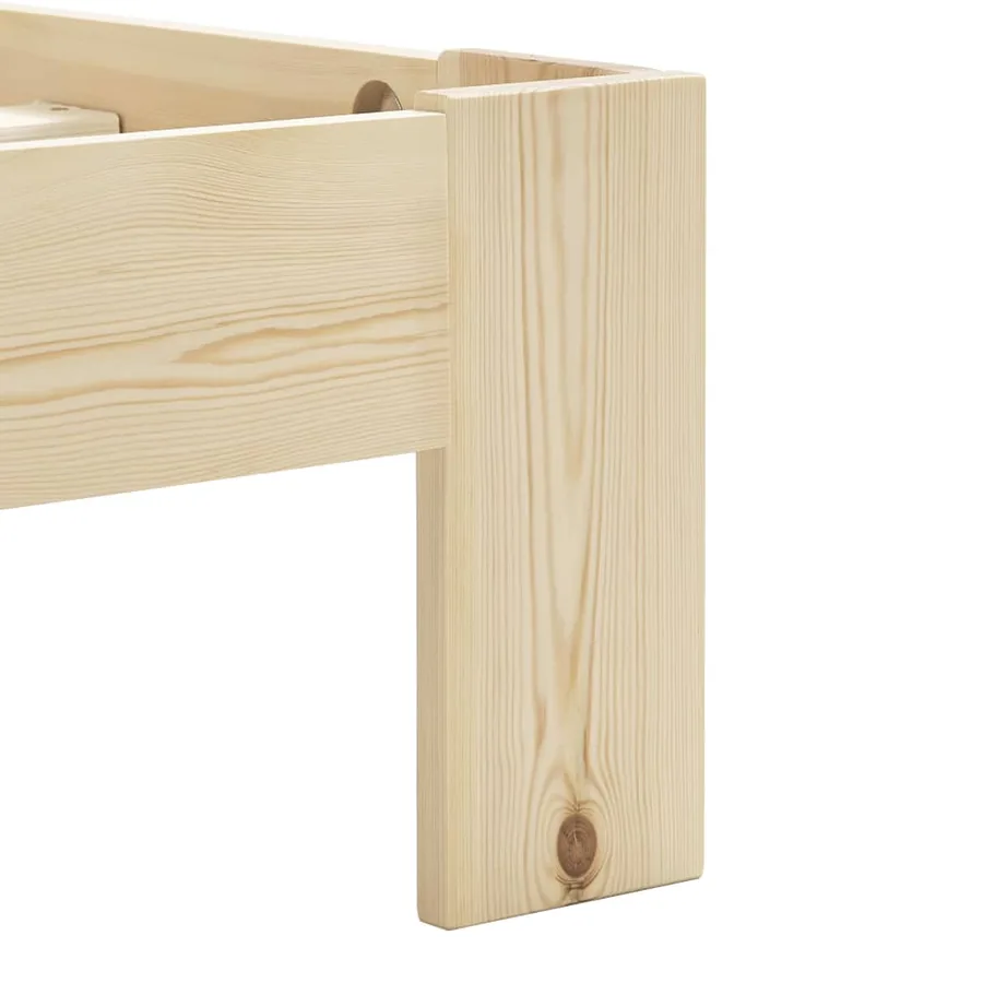 Cadre de lit sans matelas 140x200 cm bois massif de pin - 5