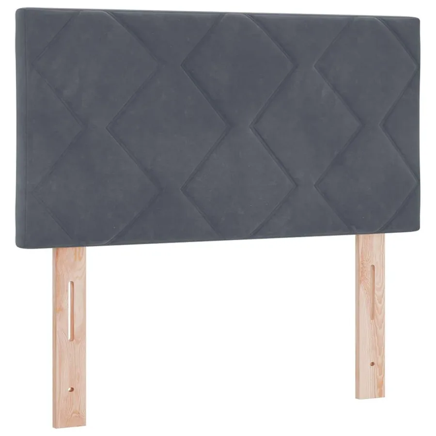 Tête de lit LED Gris foncé 80 cm Velours - 2